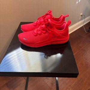 Puma Kids Neon Pink Slip-On Lace Sneakers